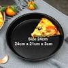 Khay nướng bánh Pizza | Thép carbon chống dính | Đường kính 16 - 18 - 20 - 23 - 26 cm
