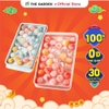 Khay làm đá bi tròn, khuôn làm đá có nắp đậy thông minh hình viên bi 33 viên - THE GARDEN
