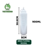 Bình Nhựa Đựng Tương, Sirup, Nước Sốt, Chai lọ đựng siro | Nhiều Dung Tích | Có Vạch Chia | Hình tròn