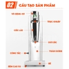 Máy khuấy trà - lắc sữa - đánh sữa MilkShake THE GARDEN IGWT MS-1 - 2 đầu đánh - 2 tốc độ