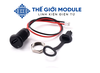 Jack nguồn Type C tròn 2 Pin đầu nối PH2.0 15cm kèm bịt chống nước