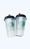 Cốc nhựa trong size lớn + nắp logo HQ