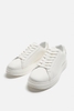 Giày sneaker Zara chính hãng Beige White Platform - Dáng đế dày Trắng kem