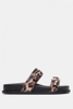 Dép Sandal Zara chính hãng Flat Buckles da beo