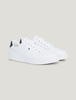 [ Hàng Auth ] Giày hàng hiệu Tommy Hilfiger White Essential Leather Flag Cupsole Trainers  - Trắng
