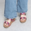 Dép quai ngang FitFlop chính hãng LOTTIE  Rainbow Patchwork Slides - 2 màu Vàng và Hồng - size 36 37 38 39 40