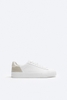 Giày sneaker Zara chính hãng White Cream Classic - Trắng phối be  Dáng cổ điển