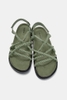 Giày sandals Pull&Bear chính hãng Cord khaki - Xanh rêu