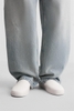 Giày sneaker slip on Zara chính hãng All White Classic - Trắng Dáng cổ điển