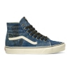 Giày Vans chính hãng Sk8-Hi Tapered Denim Embroidery Navy Blue & White
