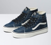 Giày Vans chính hãng Sk8-Hi Tapered Denim Embroidery Navy Blue & White