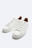 Giày sneaker Zara chính hãng All White Classic - Trắng Dáng cổ điển
