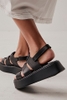 Giày chính hãng Platform Vagabond Courtney Fisherman Sandals Black - Đen