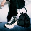 Giày MLB Chunky High New York Yankees Black White chính hãng - Đen Trắng