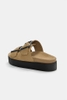 Dép Pull&Bear chính hãng Chunky leather sandals with buckles Đế cao Da bò