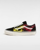 Giày Vans chính hãng Old Skool Premium Flame Black - Lửa Đen