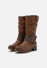 [ Hàng Auth - Full box ] Giày Boots chính hãng Mustang zippered winter - cognac brown - size 37