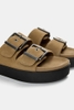 Dép Pull&Bear chính hãng Chunky leather sandals with buckles Đế cao Da bò