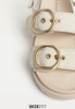Giày Sandal Stradivarius chính hãng WIDE FIT WOMEN'S FLAT - Sandals - white