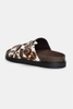 Dép Pull&Bear chính hãng Cow leather sandals with buckle - Nâu