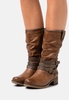 [ Hàng Auth - Full box ] Giày Boots chính hãng Mustang zippered winter - cognac brown - size 37