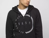 Áo khoác Hoodie Vans chính hãng Clockwise Full Zip Hoodie Black Cotton Sweatshirt Checkerboard VN000BN4BLK Đen