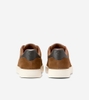 Giày hiệu Cole Haan chính hãng GrandPro Luxe Slip-On Sneakers Suede Brown Raven Ivory  - Nâu đen Da lộn