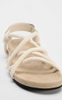 Giày sandals Zara chính hãng bệt quai dây màu kem