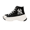 Giày MLB Chunky High New York Yankees Black White chính hãng - Đen Trắng