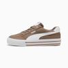 Giày thể thao sneaker chính hãng Puma Court Classic Vulcanised Formstrip Unisex Brown White - Nâu trắng