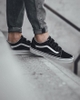 Giày Vans chính hãng Old Skool Velcro Black White