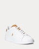 Giày sneaker hàng hiệu Polo Ralph Lauren Heritage Court II White Tan chính hãng - Trắng nâu