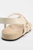 Giày sandals Zara chính hãng bệt quai dây màu kem