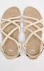 Giày sandals Zara chính hãng bệt quai dây màu kem