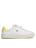 [ Hàng Auth ] Giày hàng hiệu Tommy Hilfiger Elevated Essential Leather Monogram Court Yellow White - Trắng vàng