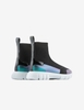 Giày hàng hiệu Armani Exchange Stretch Knit Sock Sneakers Black - Đen chính hãng
