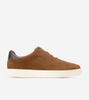 Giày hiệu Cole Haan chính hãng GrandPro Luxe Slip-On Sneakers Suede Brown Raven Ivory  - Nâu đen Da lộn
