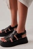 Giày chính hãng Platform Vagabond Courtney Fisherman Sandals Black - Đen