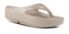 Dép phục hồi sức khoẻ chính hãng OOFOS Healthy Platform Beige Sandal - Be đế cao