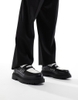 Giày Loafer Pull&Bear chính hãng contrast black and white - Đen