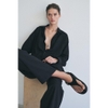 Giày chính hãng Zara SUEDE FLAT SANDALS black - đen