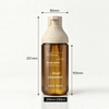 Chai nhựa PET 250ml 250ml đựng dầu gội dầu xả vòi nhấn 2 ngăn dáng dẹt