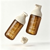 Chai nhựa PET 250ml 250ml đựng dầu gội dầu xả vòi nhấn 2 ngăn dáng dẹt