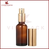 Chai thủy tinh đựng tinh dầu nâu nắp xịt xương vàng