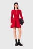 Váy MAJE đỏ dài tay khuy trước