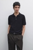 Polo MASSIMO DUTTI len navy