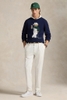 Áo len RALPH LAUREN navy quần yếm trắng