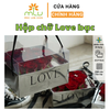 Hộp chữ Love bạc - Hộp hoa chữ LOVE tráng gương cao cấp