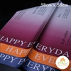 Kiếng Happy Everyday, Giấy kiếng màu 02 mặt họa tiết chữ, kiếng 2 Da Chữ