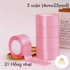 Ruy băng Lụa Satin (4cmx25yard/05 cuộn)